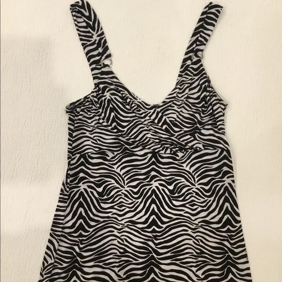 WHBM Black and White Striped Tank - Picture 10 of 14